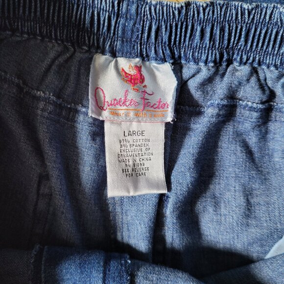 Quacker Factory Embellished Jean Capri's Misses Size Large - Picture 6 of 9